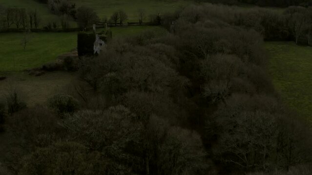 Ascending aerial reveals Khockma Hill 