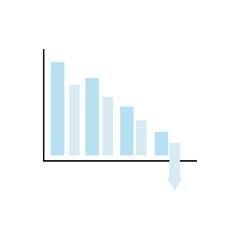 Fototapeta premium Infographics with charts. Graph for data analysis and web design. Vector illustration on a white background.