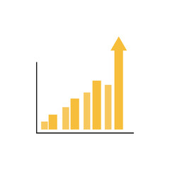 Infographics with charts. Graph for data analysis and web design. Vector illustration on a white background.