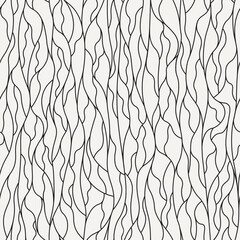 Undulating hand drawn lines vector background. Curly lines seamless pattern.