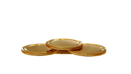 Gold coin 3D rendering