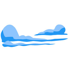 Naklejka premium Simple Cloud Vector Element