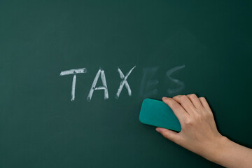 Erasing word taxes to tax on blackboard