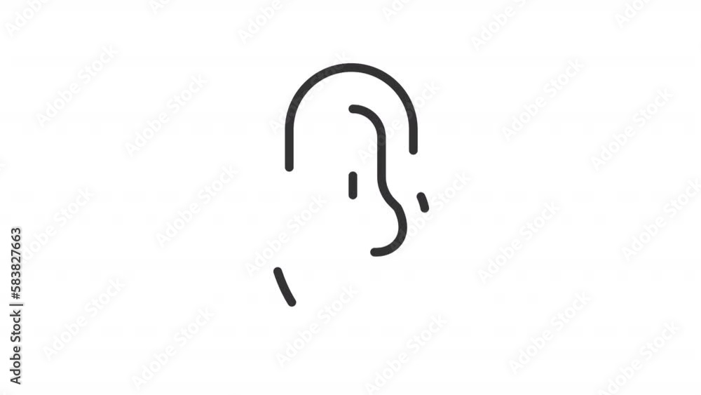 Poster animated fingerprint linear icon. identification. crime investigation. biometrics. seamless loop hd 