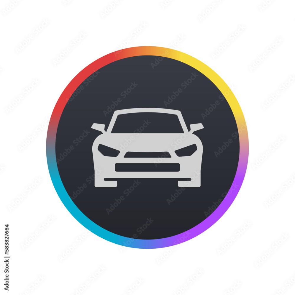 Poster car - pictogram (icon)