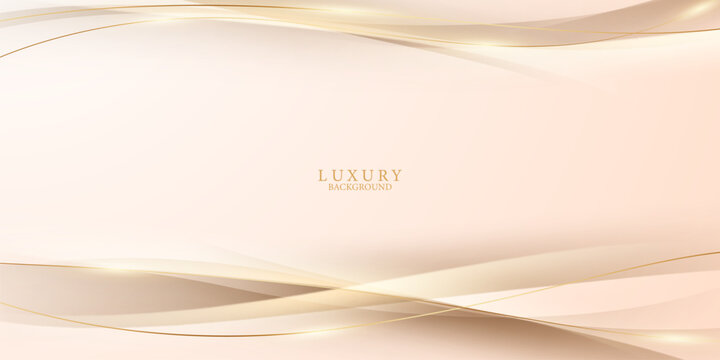 Elegant brown background with luxury golden elements Modern 3D Abstract Vector Illustration Design © HNKz