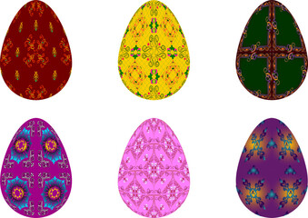 Set of Easter eggs