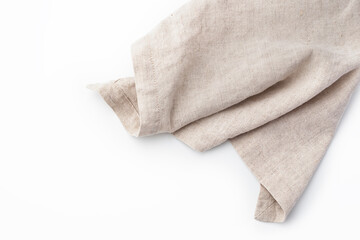 Linen napkin on white background
