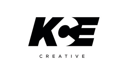 KXE letters negative space logo design. creative typography monogram vector	