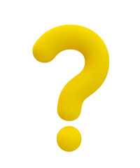 Fototapeta premium 3d minimal question mark icon. problem-solving concept. Figure out the question. Finding an answer. 3d illustration.
