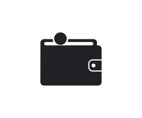 Cash money earnings on wallet icon. Salary cashback income, dea of fund savings, financial success, getting wealth, isolated on white background. Wallet with cash vector design and illustration.
