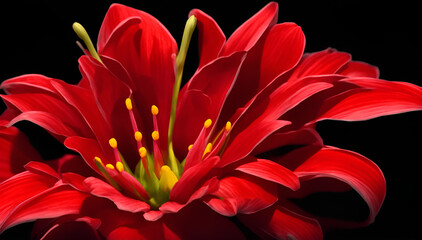 red dahlia flower