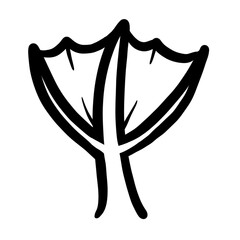 Fish Tail Doodle Icon Ornament Art Drawing