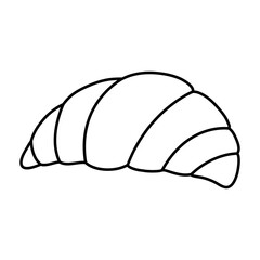 Croissant icon vector. Cake illustration sign. dessert symbol. Sweet logo.