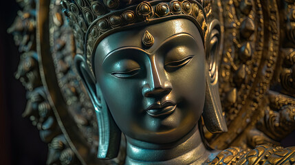gautam buddha meditating. deep meditation