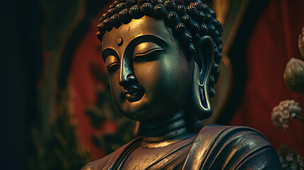 Buddha statue sculpture. inner meditation