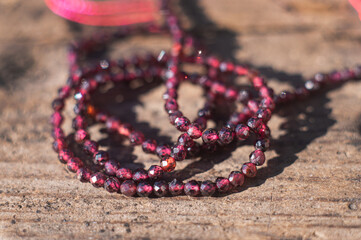 Pomegranate is a natural stone used to make jewelry.
