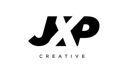 JXP letters negative space logo design. creative typography monogram vector	