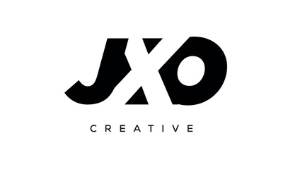 JXO letters negative space logo design. creative typography monogram vector	