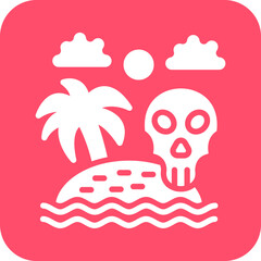 Vector Design Skull Island Icon Style