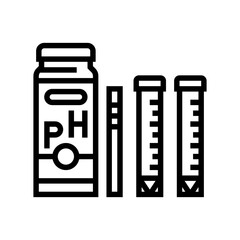 soil test kit garden tool line icon vector illustration