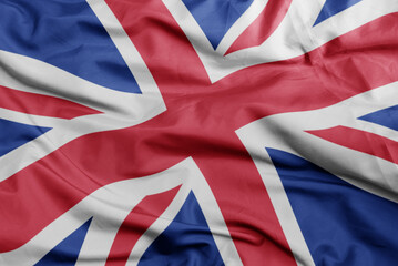 Fototapeta premium waving national flag of great britain.macro shot. 3D illustration