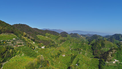 Colline del Prosecco veduta aerea