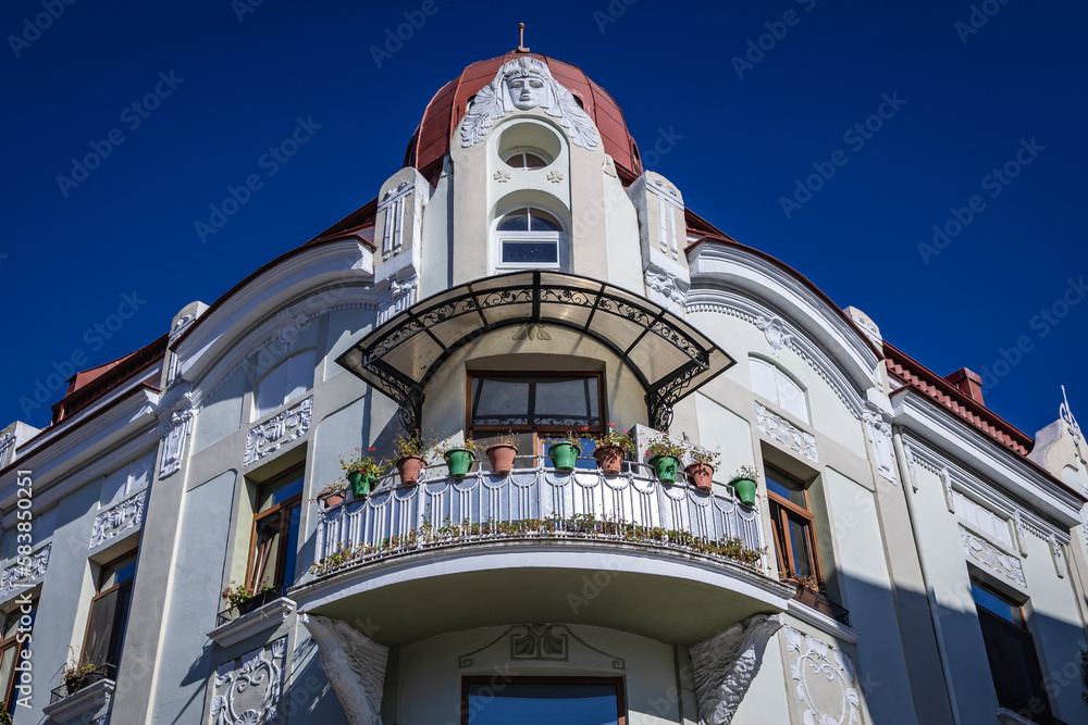 Canvas Prints Frontage of old townhouse on Prince Boris I street in Varna, Bulgaria