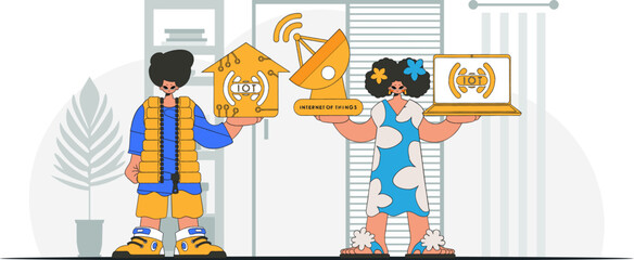 Guy and gal join forces to lead in the IoT sector, they have a slick, contemporary look.