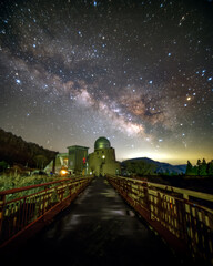 福島県田村市　星の村天文台の春の天の川