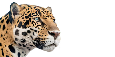 Close up of a leopard isolated of transparent background. PNG. Post-processed generative ai