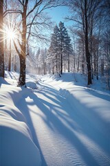 Obraz premium winter landscape in the mountains