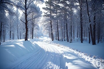 Obraz premium winter landscape in the mountains