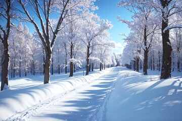 winter landscape in the mountains