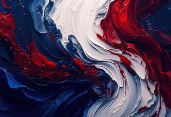 Red Blue Abstract Marble Texture Background, Artistic Backdrop, Generative AI