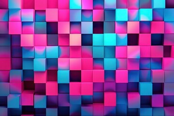 Square colorful mosaic pattern background. Generative ai
