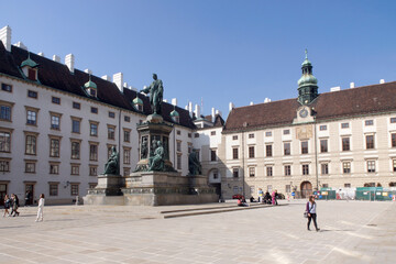 Vienna (Austria). Monument to Emperor Franz I on the Burgplatz inside the Hofburg Imperial Palace in the city of Vienna