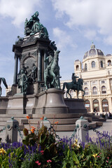 Fototapeta na wymiar Vienna (Austria). Monument to Empress Maria Theresa at Maria-Theresien-Platz in the city of Vienna.