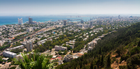 Haifa city panorama from above, Israel