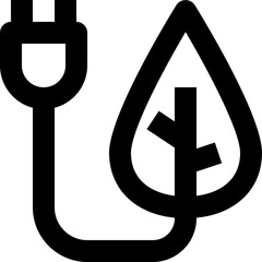 green energy black outline icon