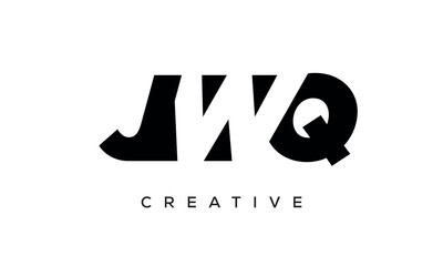 JWQ letters negative space logo design. creative typography monogram vector	
