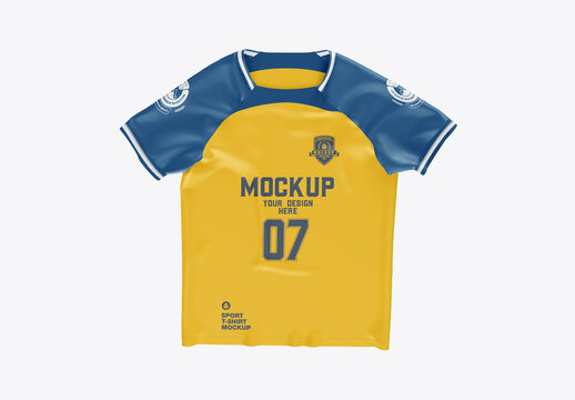 Flat Soccer Men’s Sports T-shirt Mockup