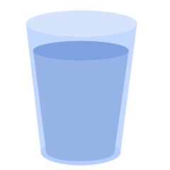 Food and beverages icon, vector, cartoon illustration. A glass of fresh water. It can be drunk when you thirsty or during suhoor and fast break in Ramadan Kareem