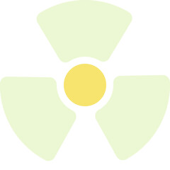 radioactive power flat icon