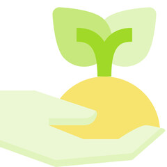 grow plant flat icon