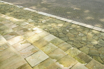 paving pattern background on the street