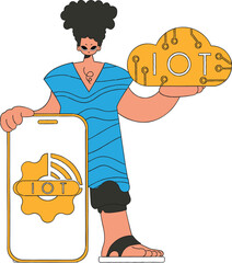 Individual offering a server for cloud storage and internet of things.