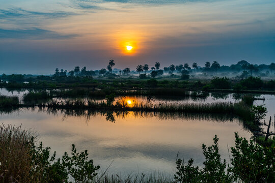Sunrise in the Casamance, Senegal