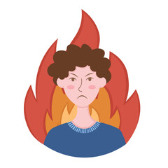 Doodle Flat Clipart. Illustration about mental health. All Objects Are Repainted.