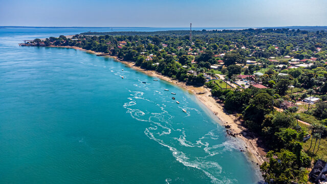 Aerial of Bubaque island, Bijagos archipelago, Guinea Bissau